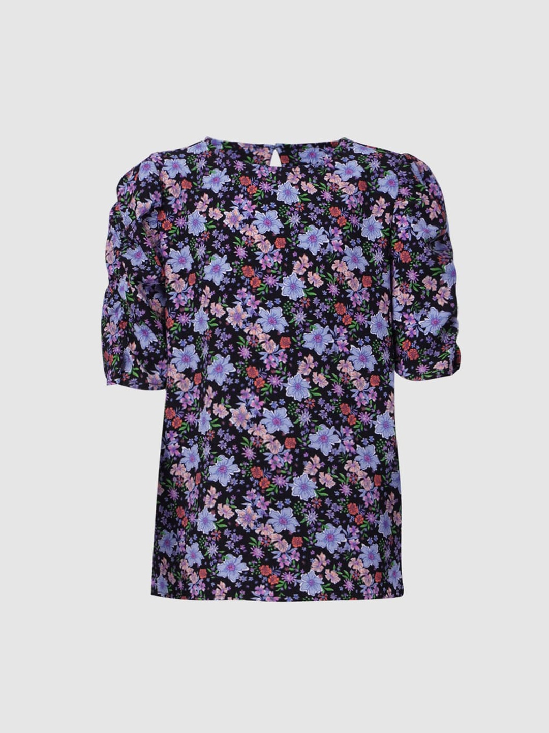 

KIDS ONLY Girls Black & Blue Floral Printed Top