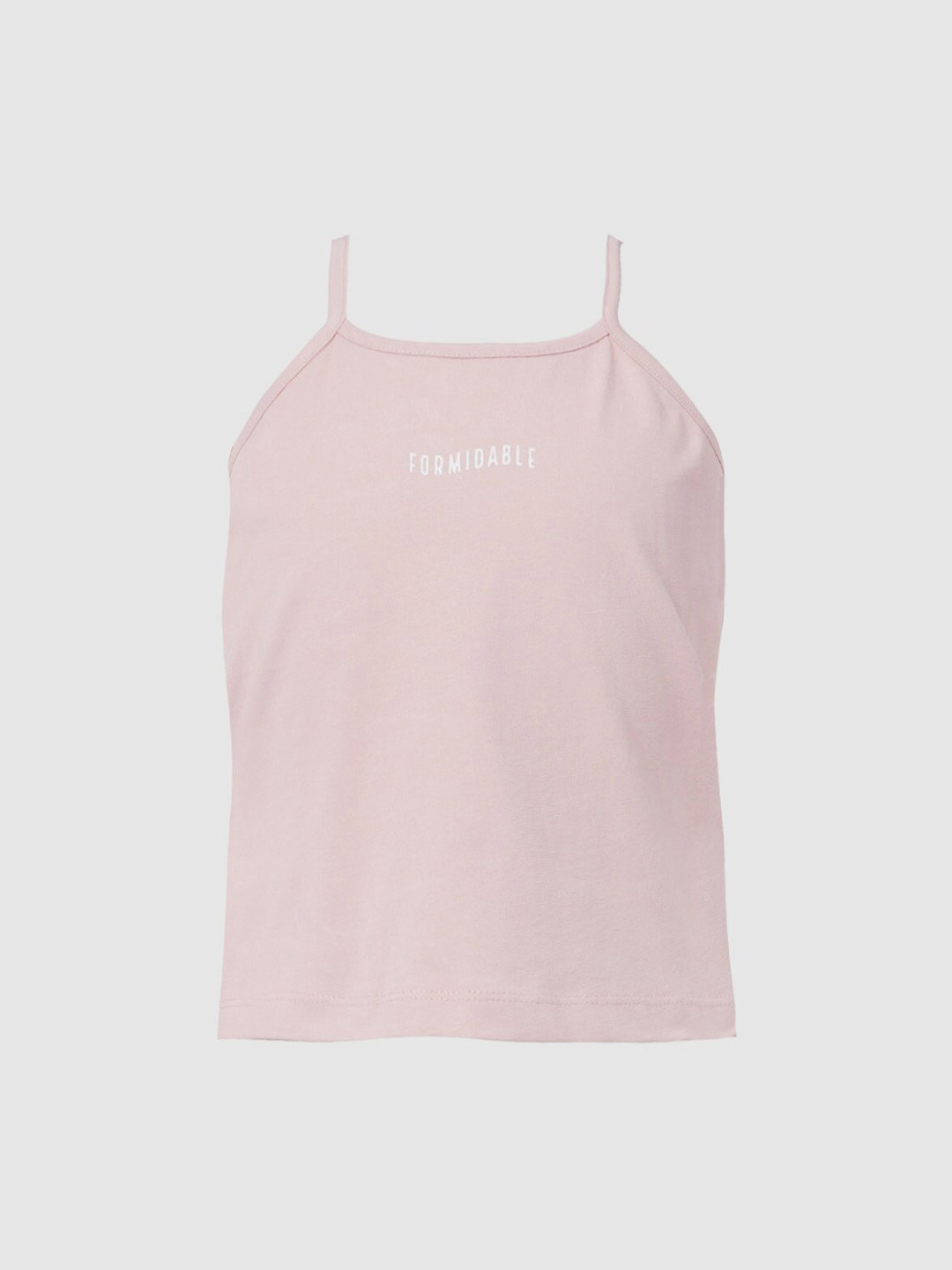 

KIDS ONLY Girls Pink & White Solid Tank Top