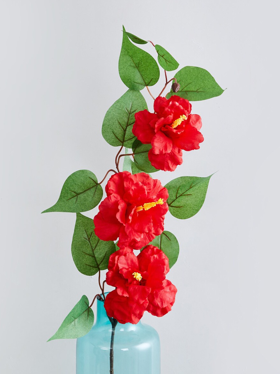 

Home Centre Red & Green Botanical Artificial Hybiscus Flower