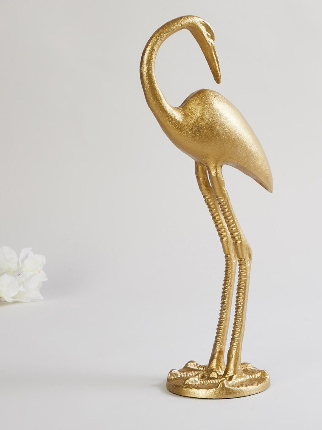 

Home Centre Gold-Toned Solid Metal Crane Figurine