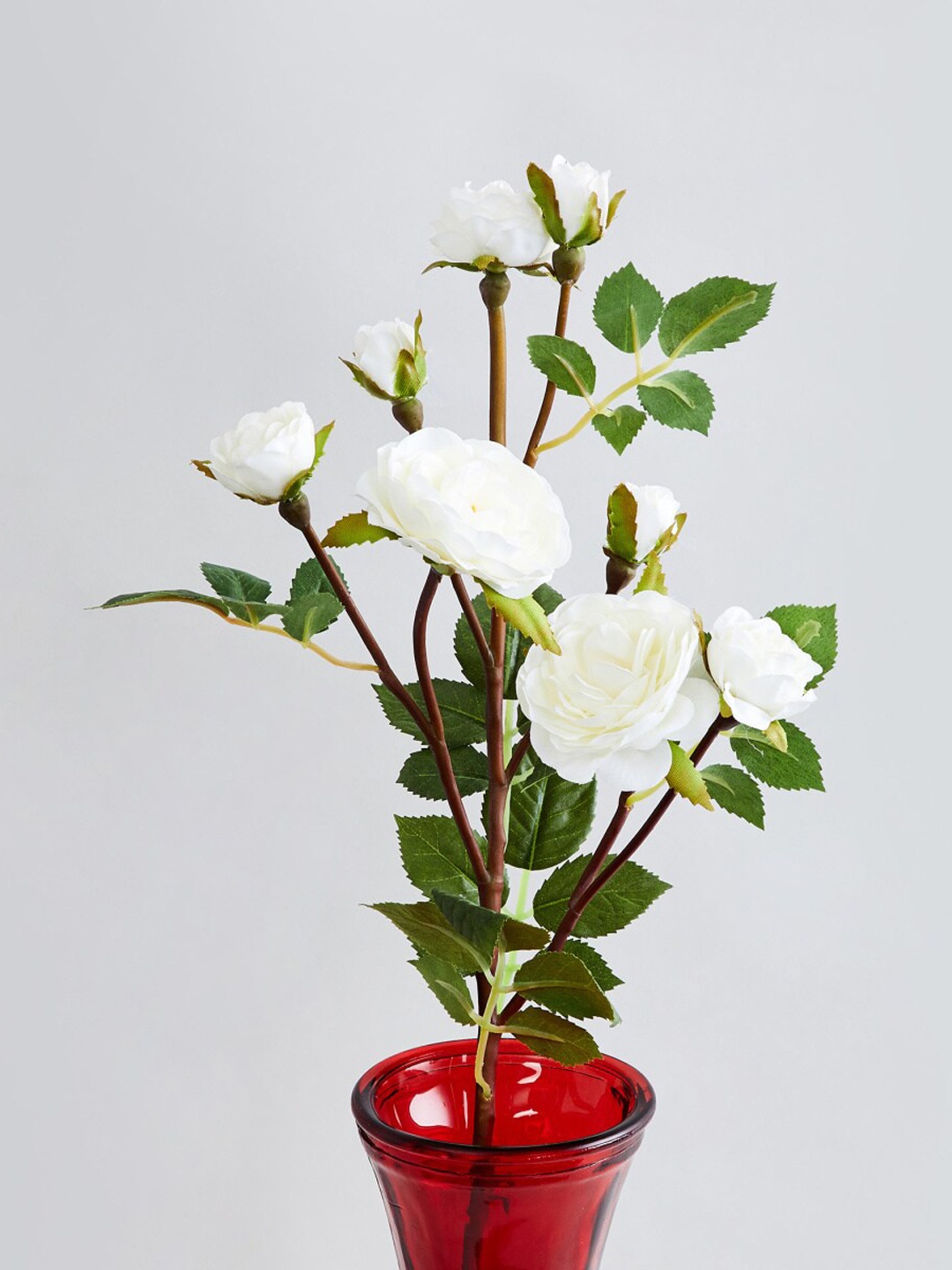 

Home Centre White & Green Botanical Artificial Plastic Flowers
