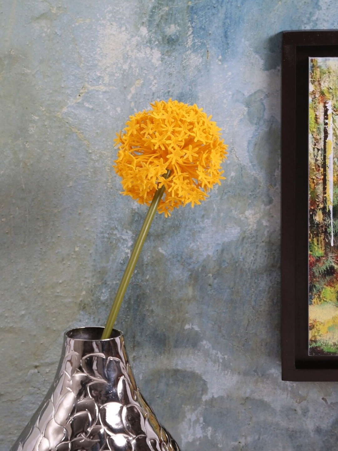 

Home Centre Yellow Allium Artificial Plastic Garden Flower