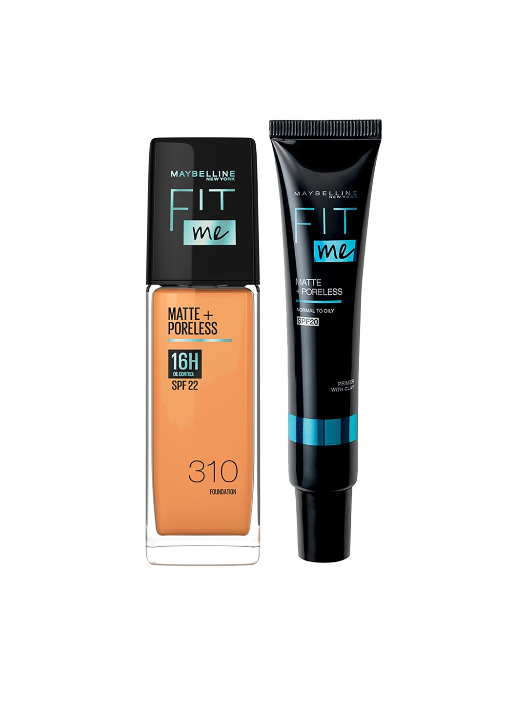 

Maybelline New York Perfect Matte Base Duo - Fit Me Foundation 310 + Matte+Poreless Primer, Beige