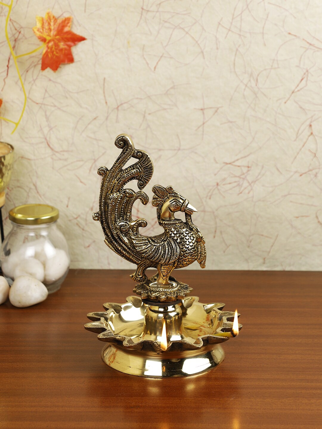 

Imli Street Gold-Toned Brass Bird Diya Lamp