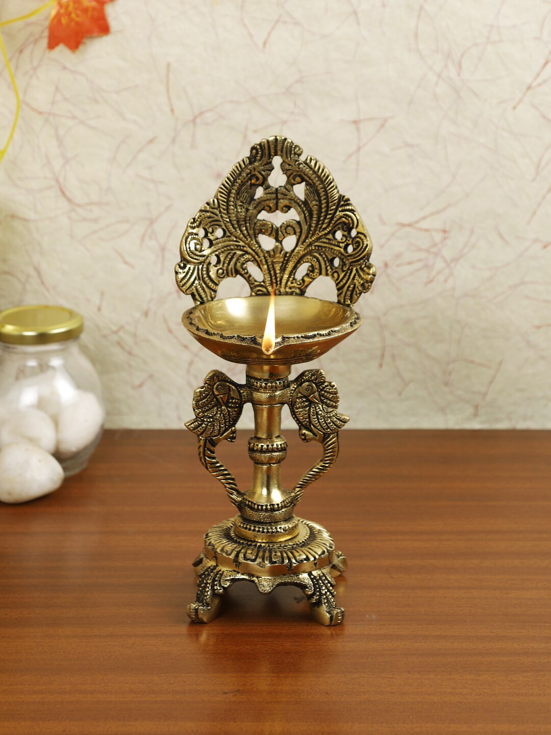 

Imli Street Gold Brass Bird Shaped Lamp Diya