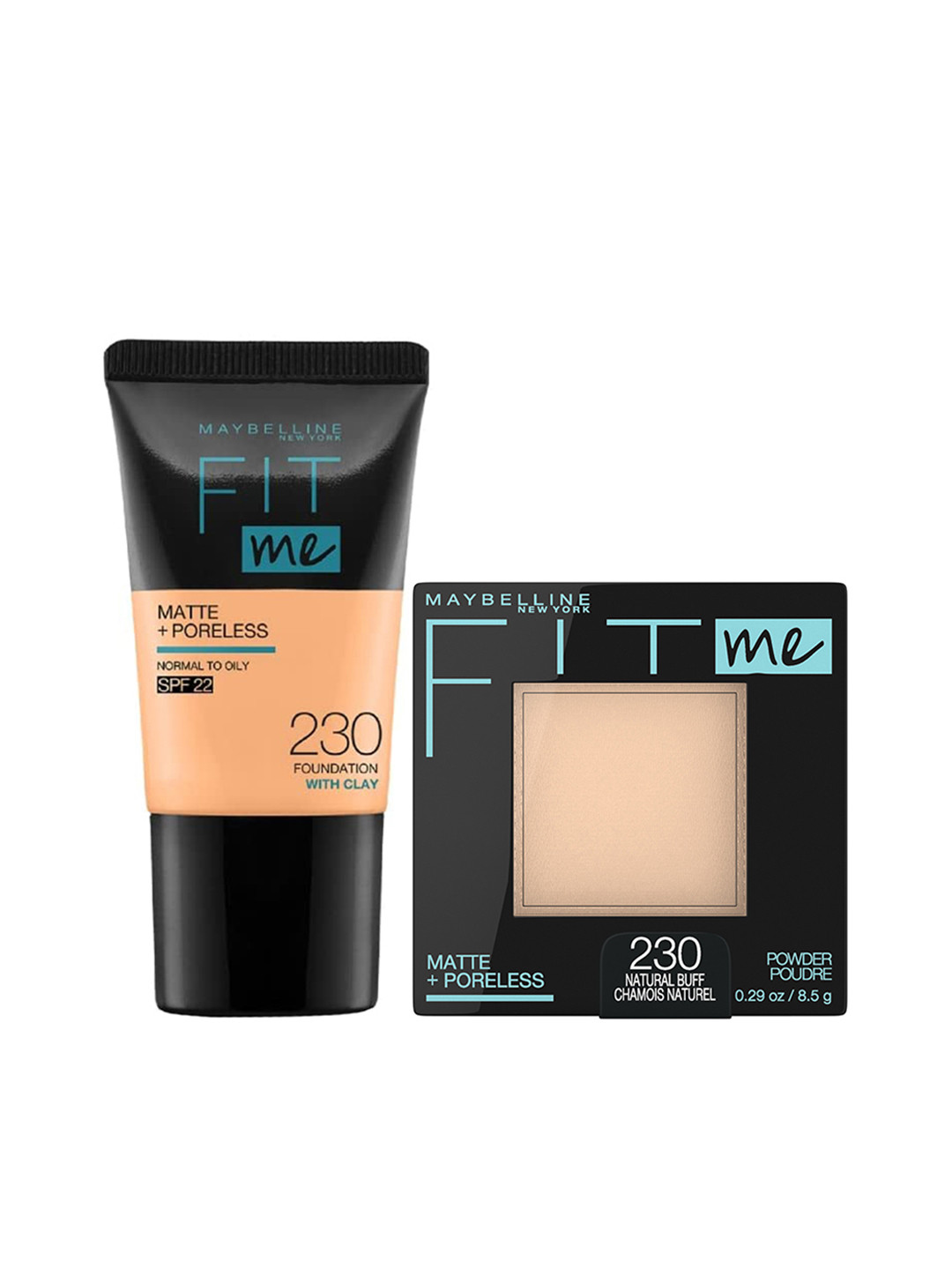 

Maybelline New York Fit Me As I Am Kit - Foundation 230 & Pressed Powder 230, Beige