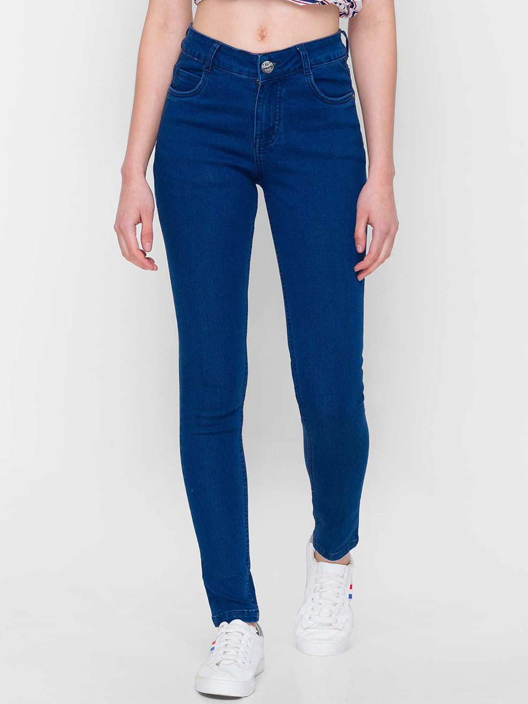 

ZOLA Women Solid Ankle Length Skinny Fit Jeans, Blue