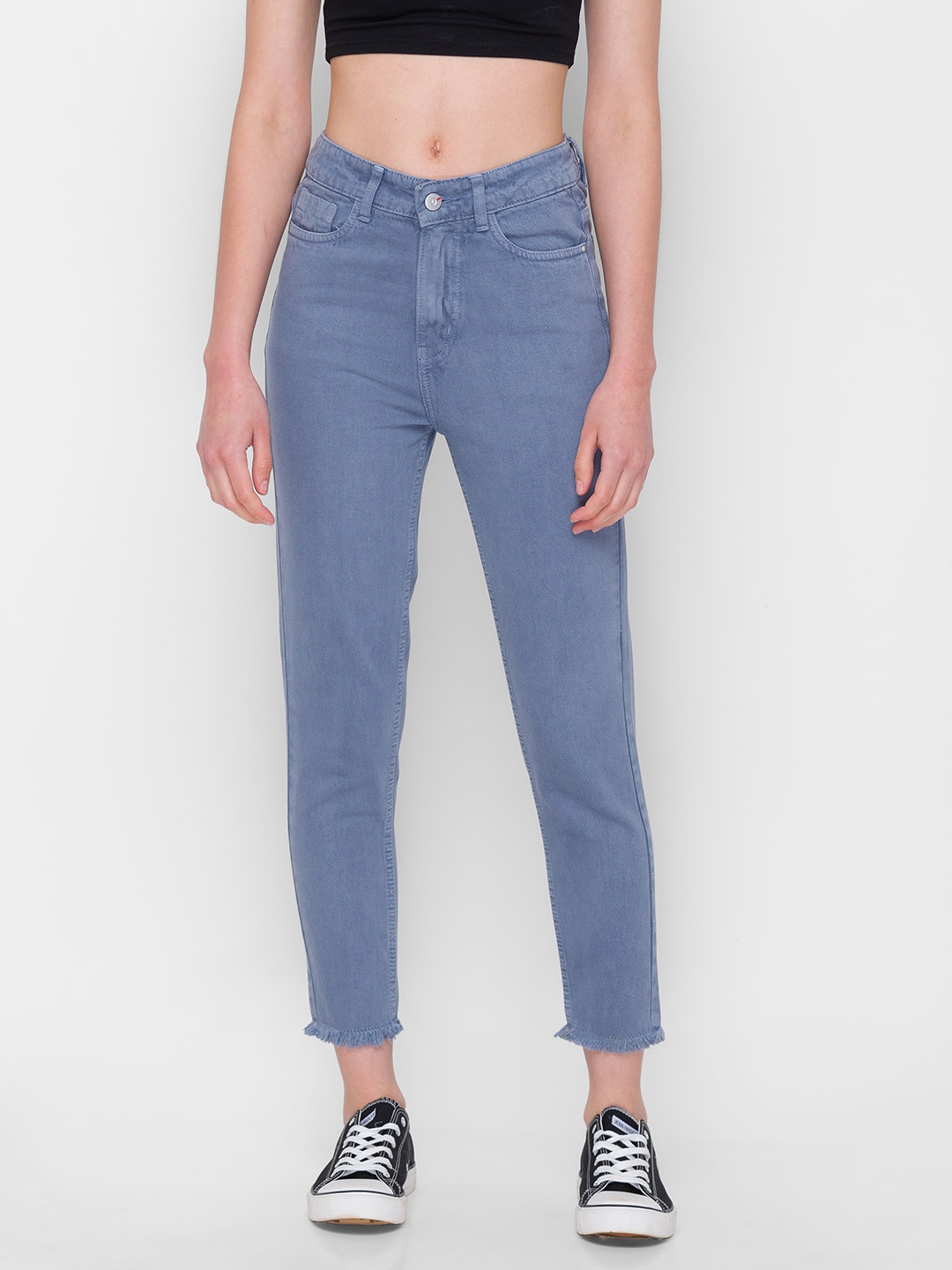

ZOLA Women Grey Slim Fit Lightweight Ankle Length Jeans