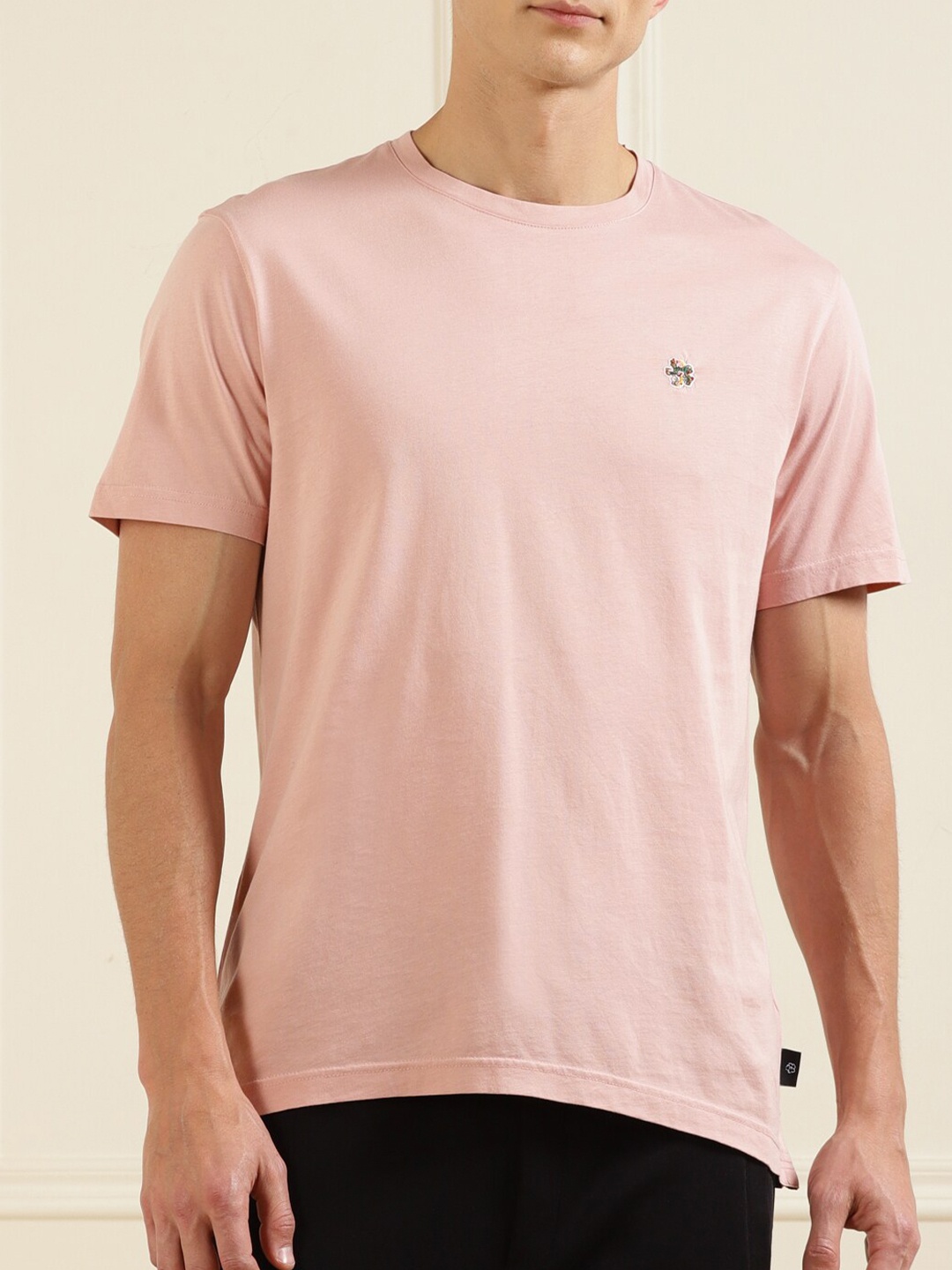 

Ted Baker Men Pink Pure Cotton T-shirt