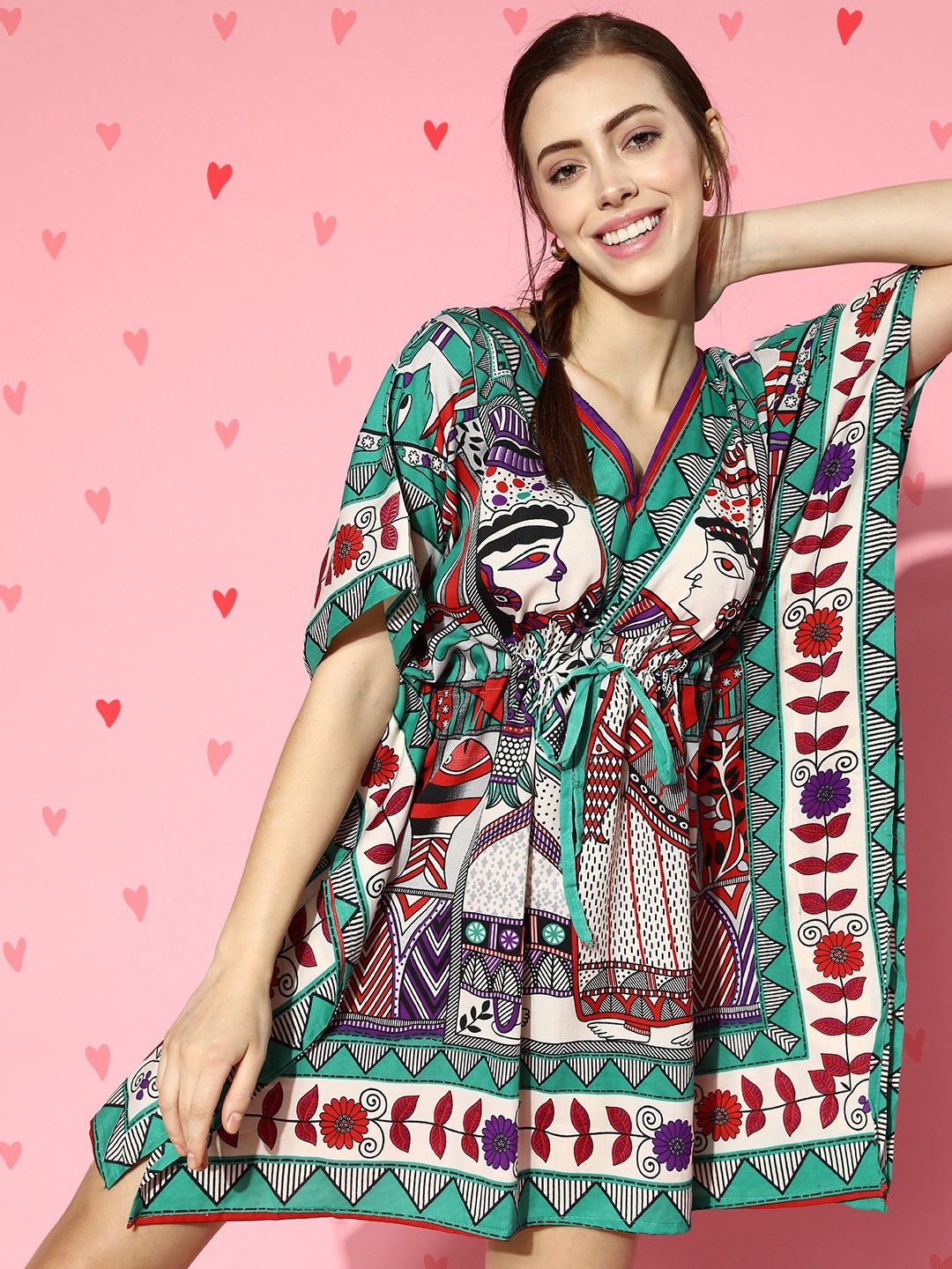 

Vemante Off White Printed Nightdress