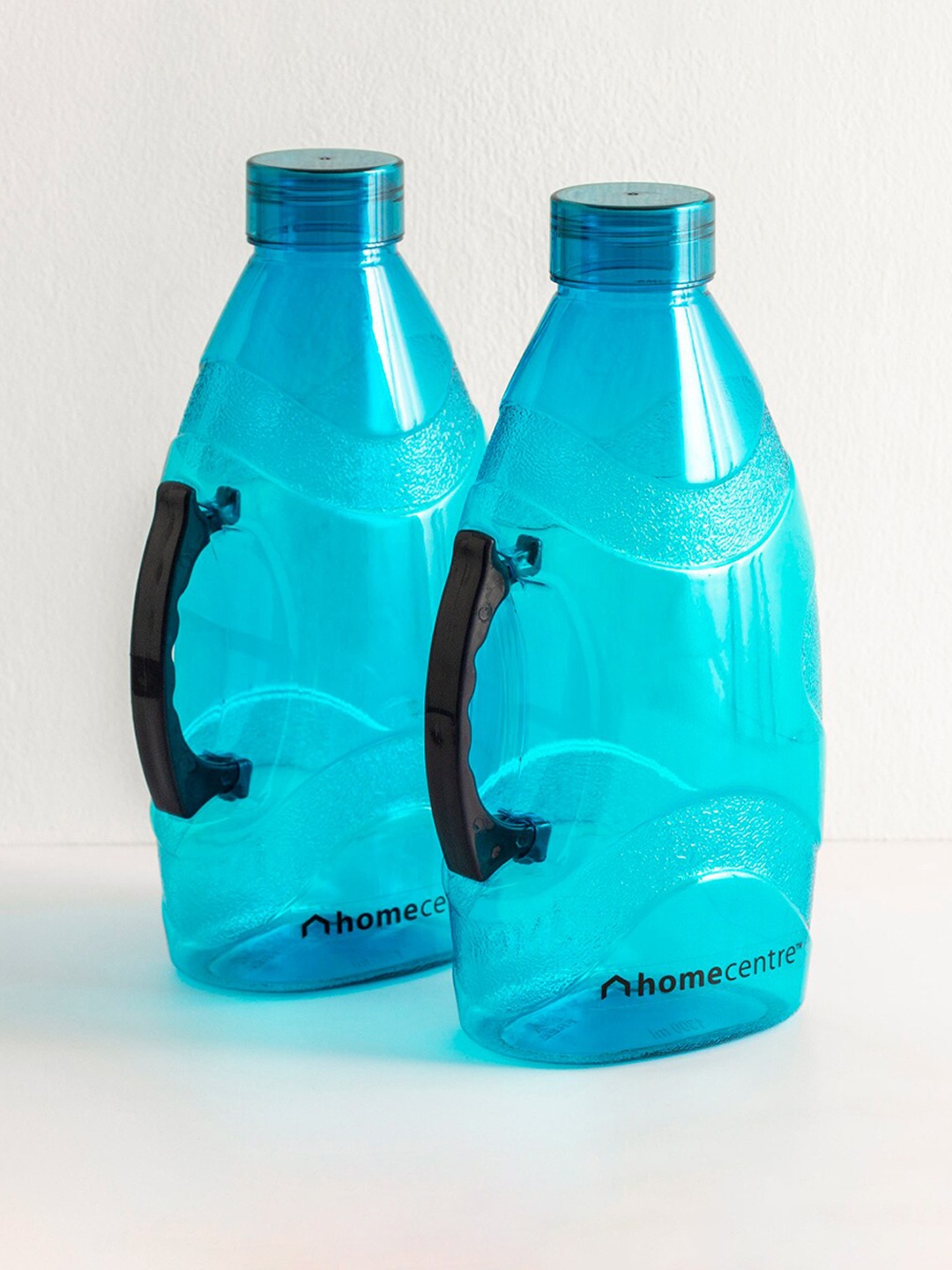 

Home Centre Set Of 2 Blue Solid Water Bottle with Handle