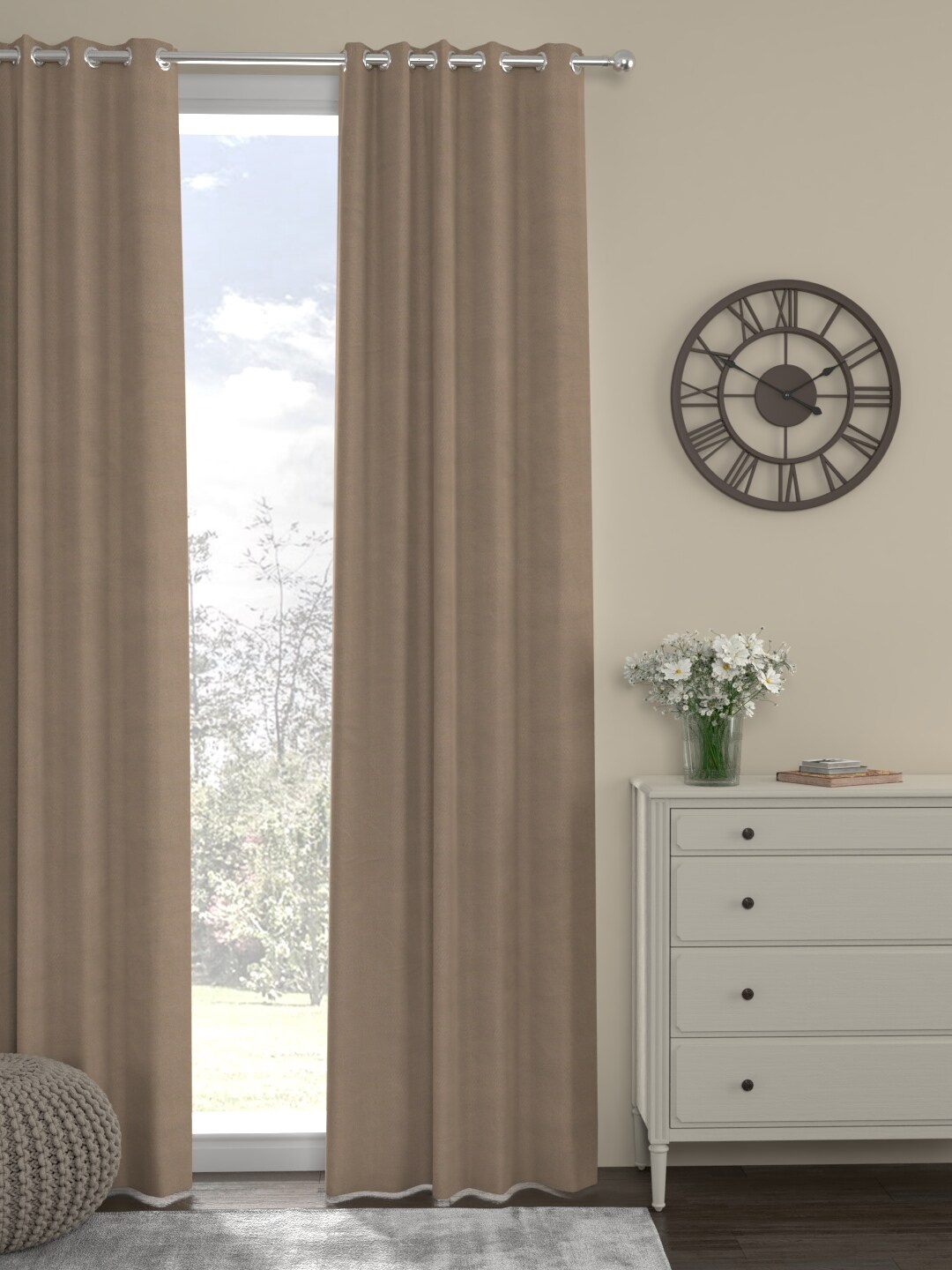 

ROSARA HOME Beige Solid Door Curtain