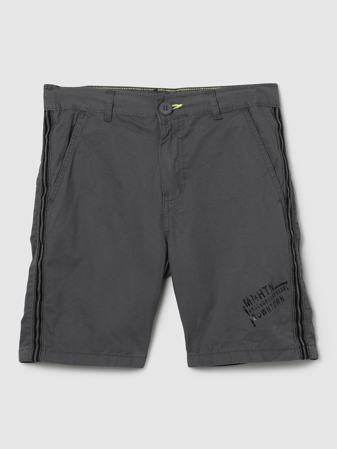 

max Boys Grey Cotton Shorts