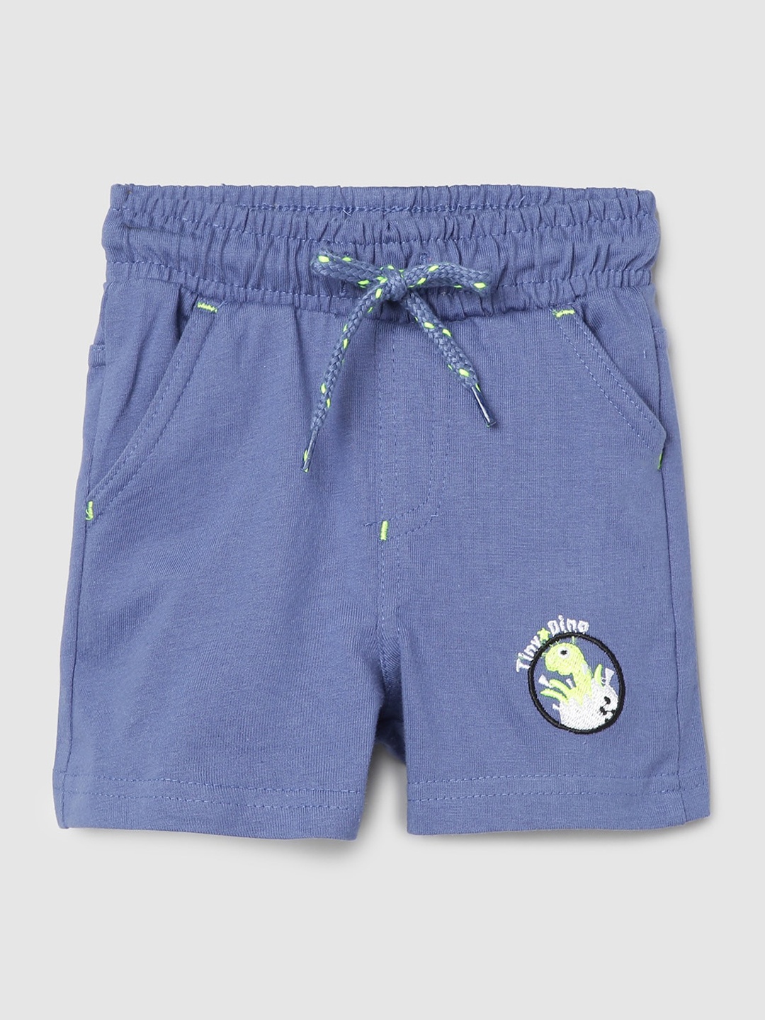 

max Boys Blue Solid Shorts