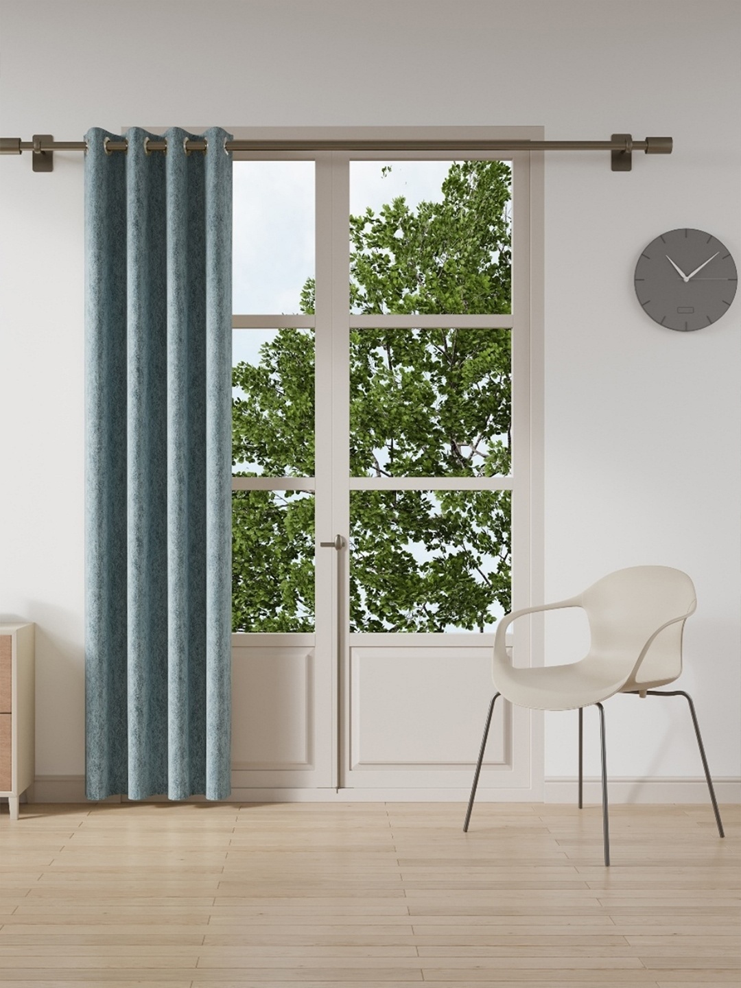 

DDecor Blue Room Darkening Long Door Curtain