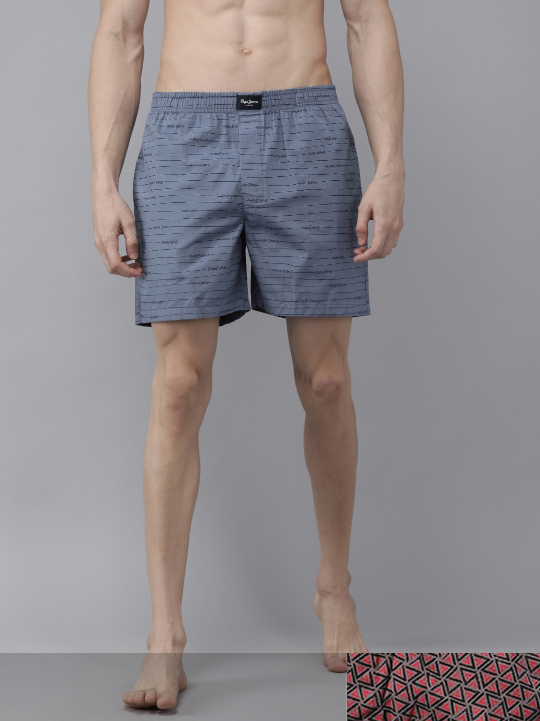 

Pepe Jeans Men Pack Of 2 Printed Boxers, Blue