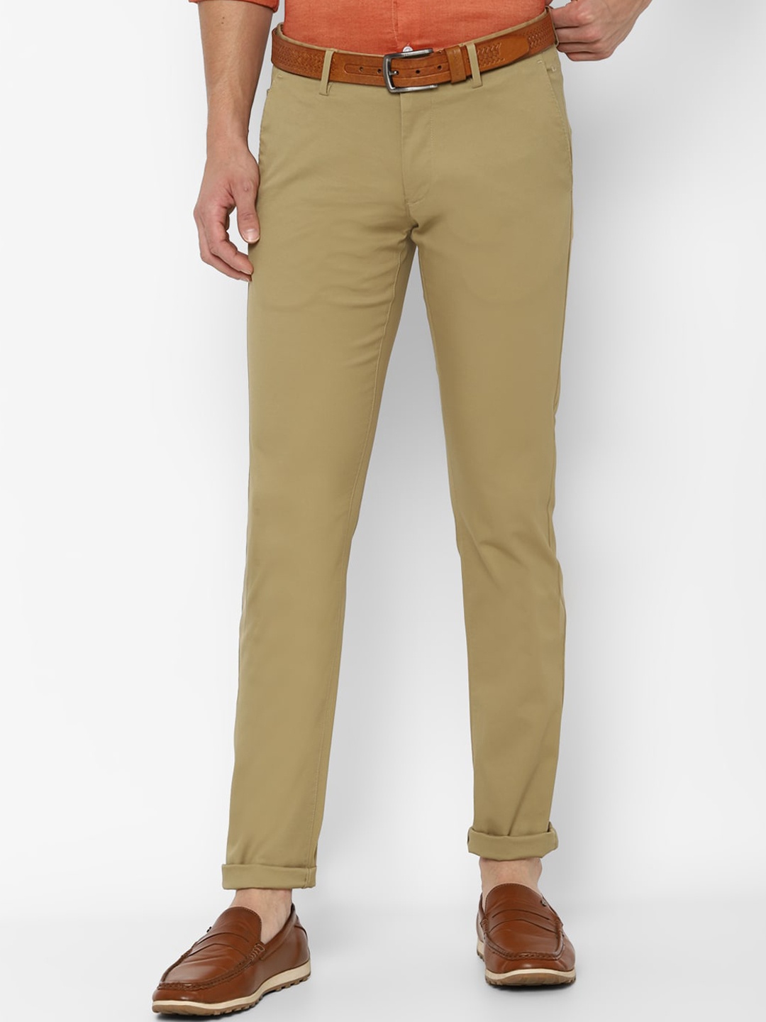

Allen Solly Men Khaki Slim Fit Chinos Trousers