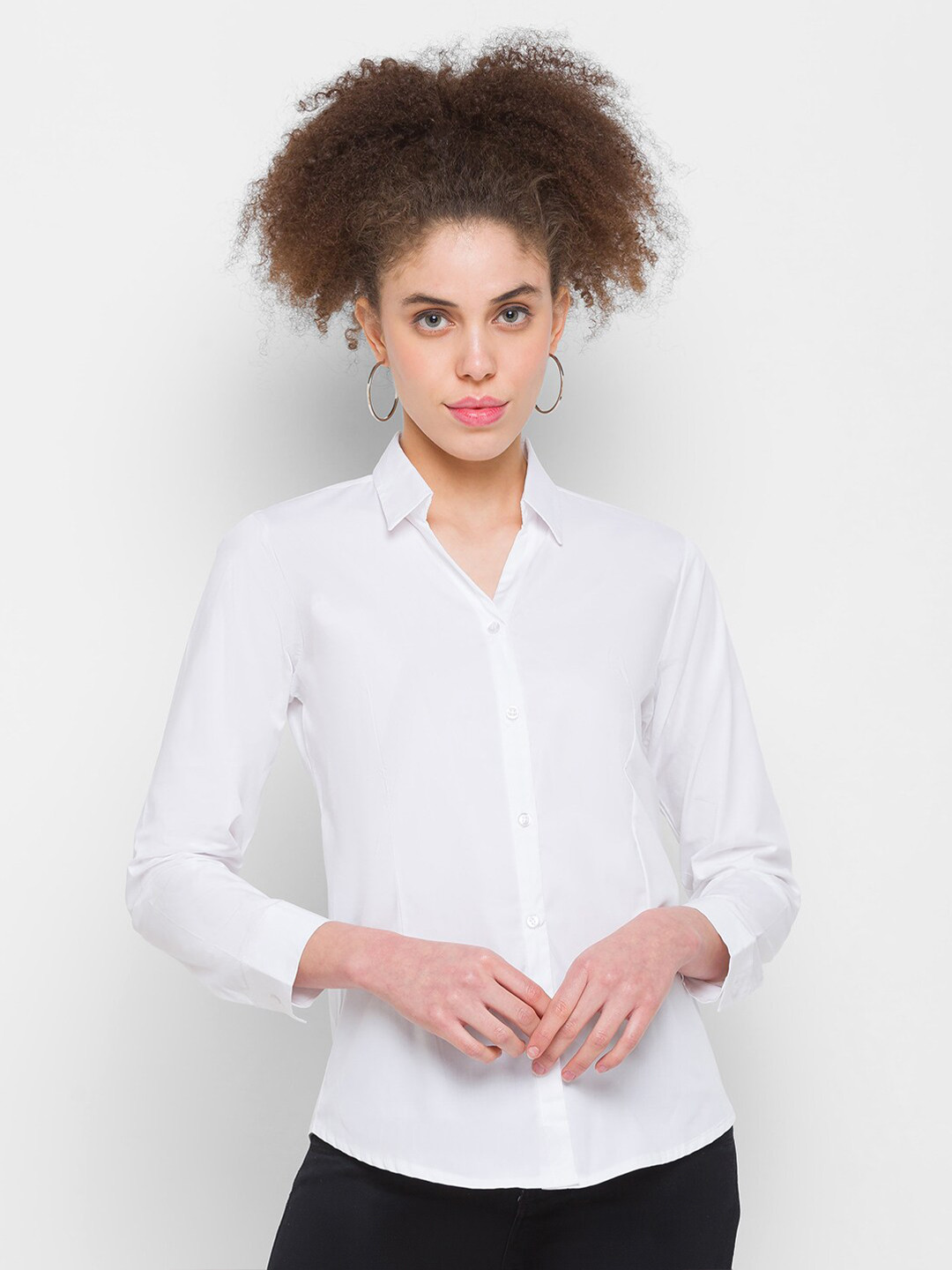 

ZOLA Women Pure Cotton Formal Shirt, White