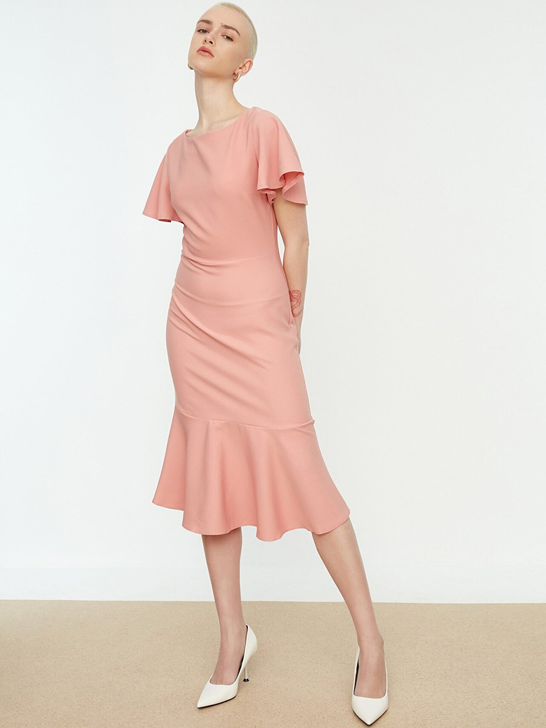 

Trendyol Pink A-Line Midi Dress
