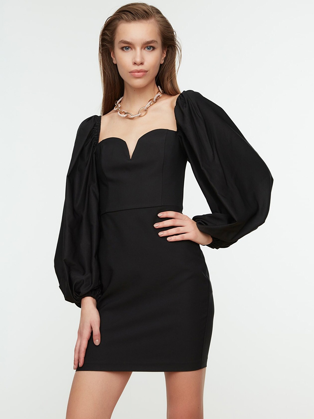 

Trendyol Women Black Solid Bodycon Dress