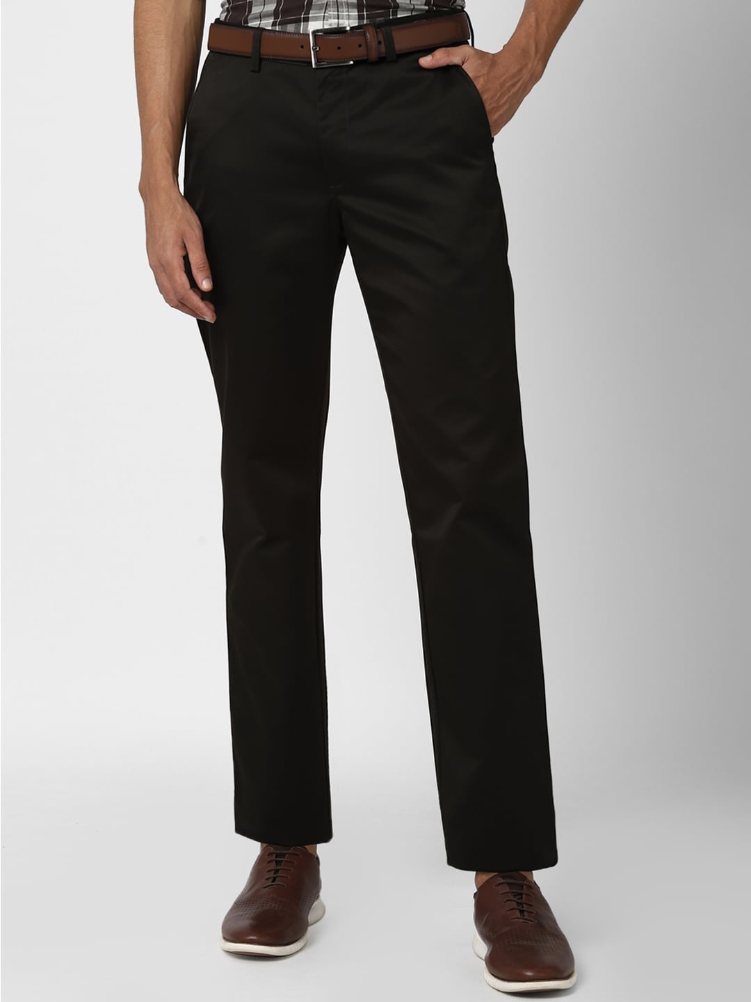 

Peter England Casuals Men Black Trousers
