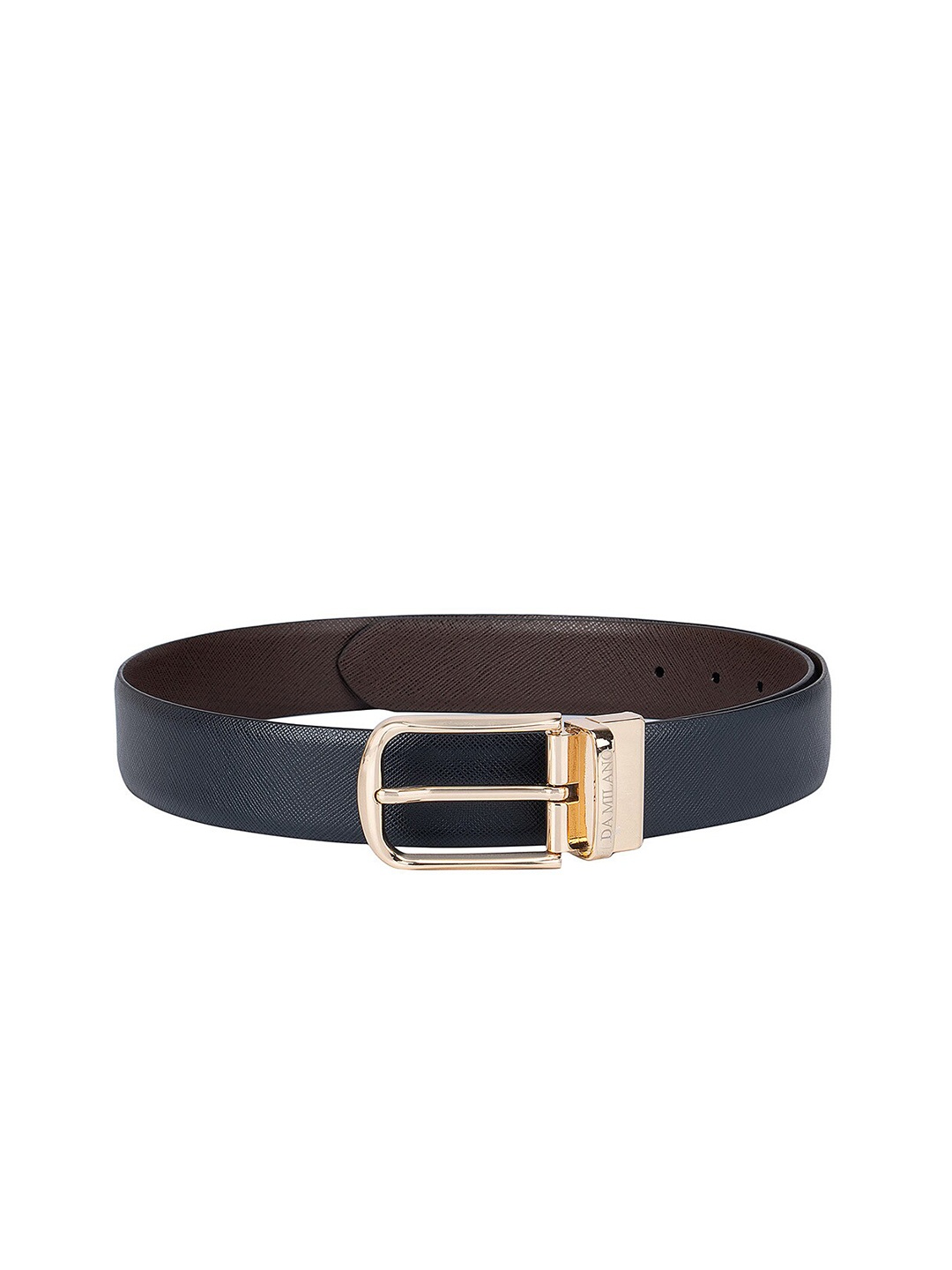 

Da Milano Men Navy Blue Leather Belt