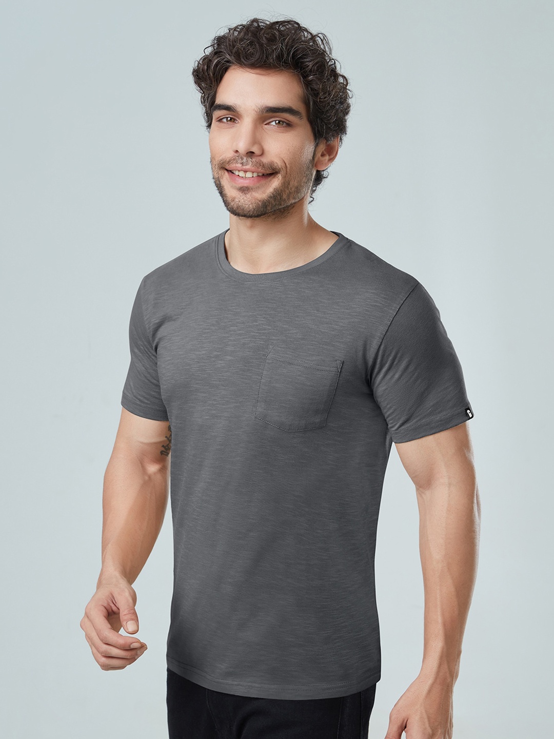 

The Souled Store Men Steel T-shirt