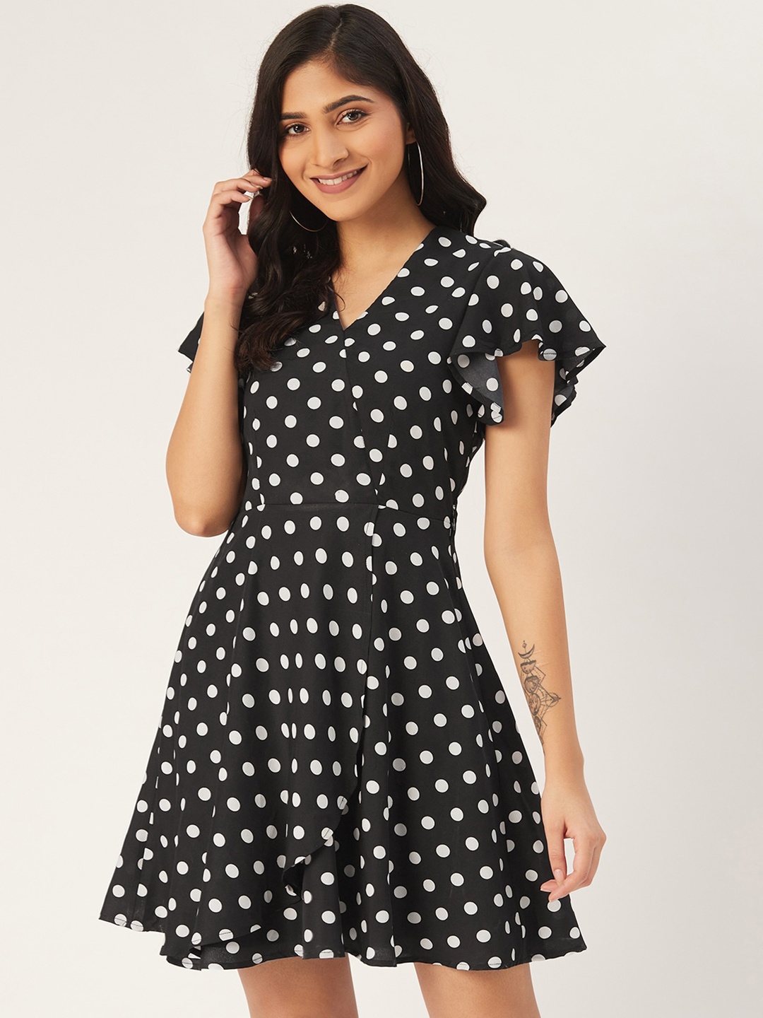 

DODO & MOA Black Printed Dress