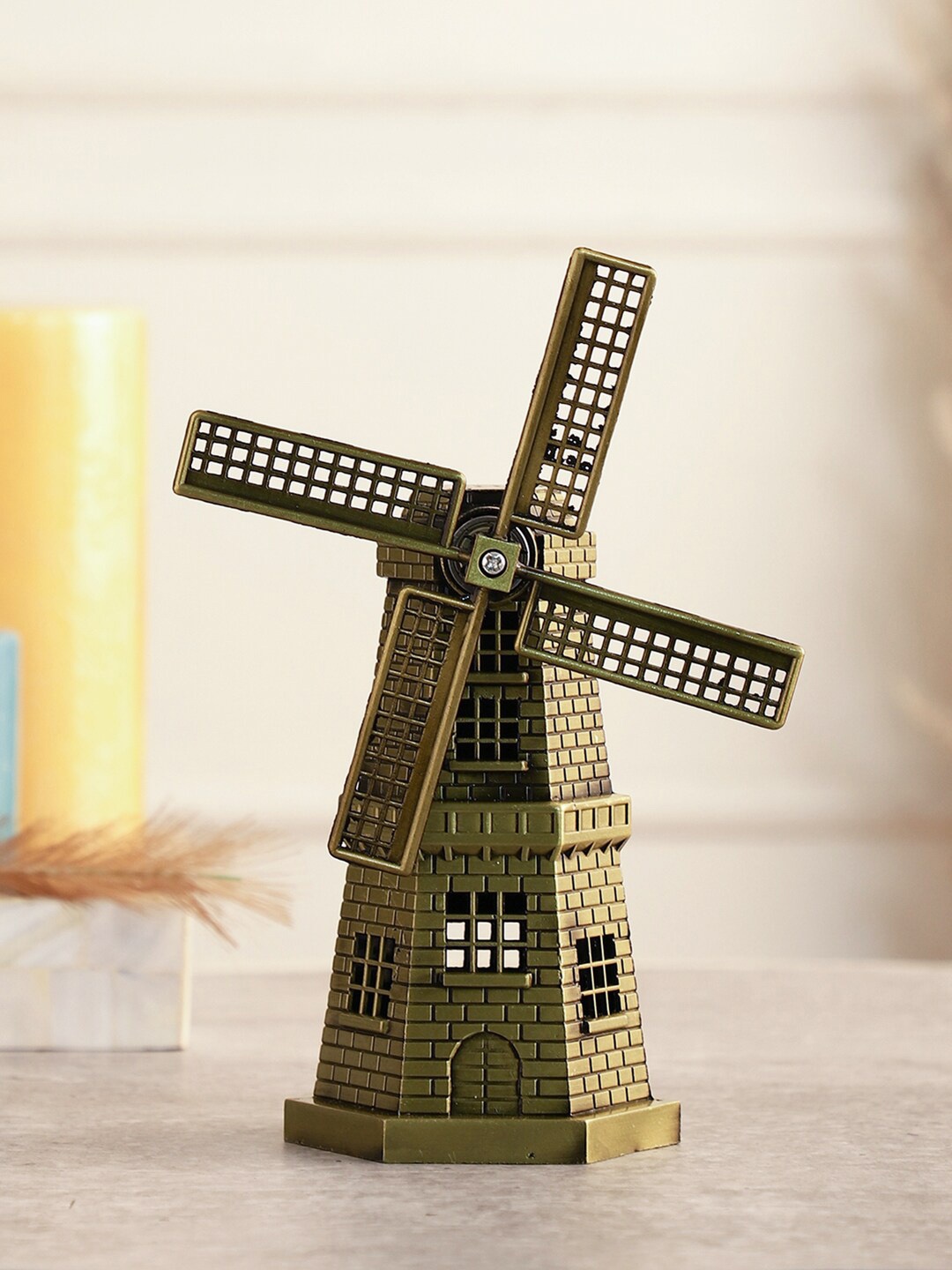 

EXIM DECOR Metallic Miniature Wind Mill Showpiece