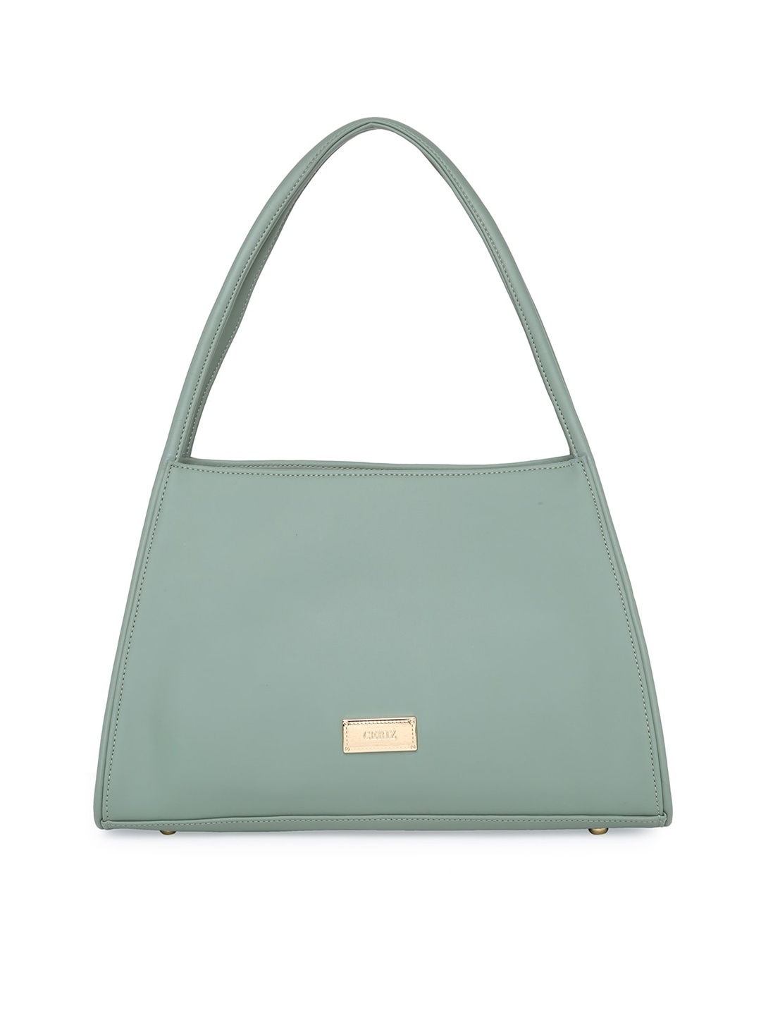 

CERIZ Green PU Structured Hobo Bag