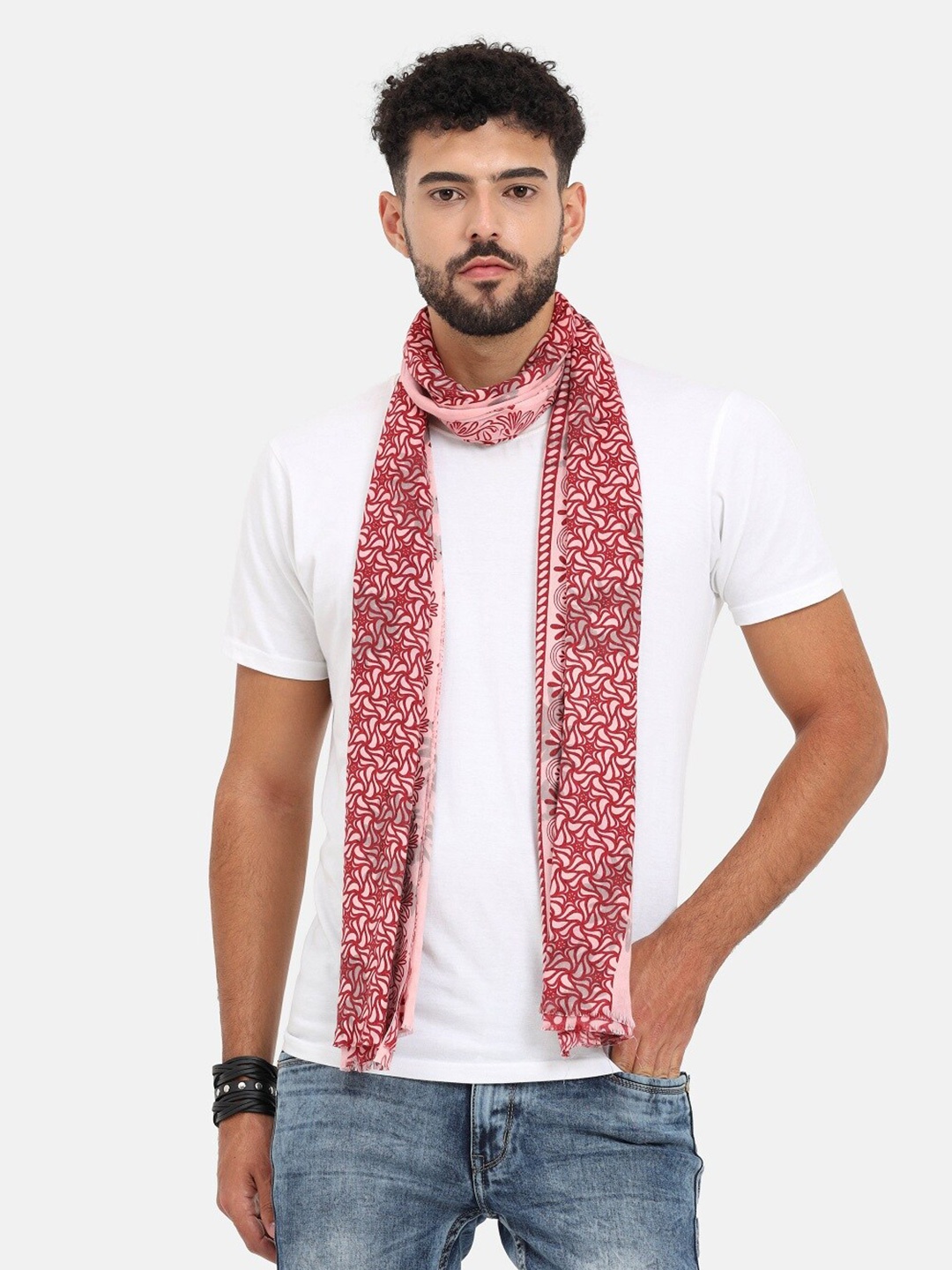 

thickskin Men Assorted Floral Printed Cotton Stole