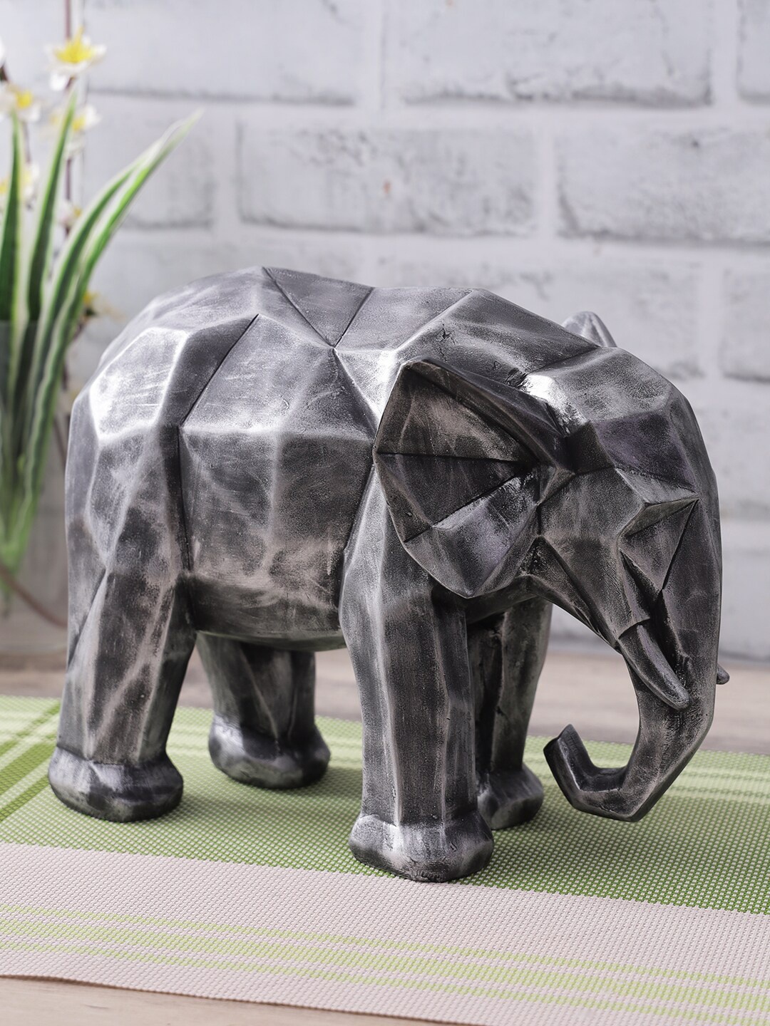 

CraftVatika Grey Elephant Fengshui Vastu Statue Showpiece
