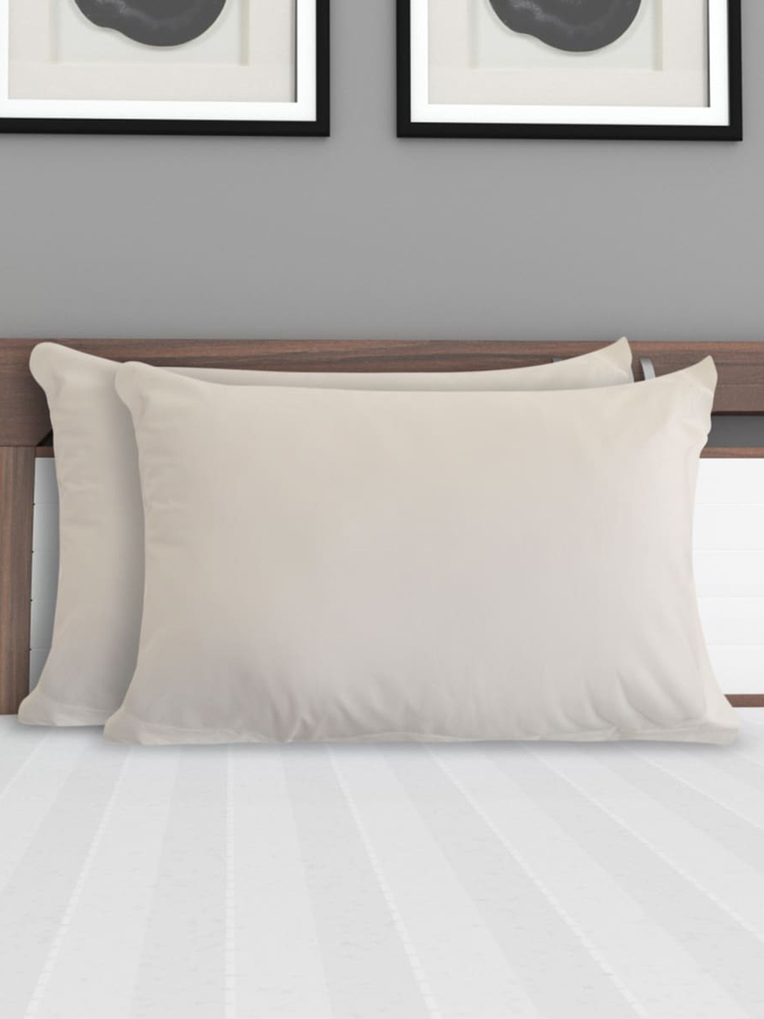 

Home Centre White Set Of 2 Solid Pure Cotton Pillow Covers