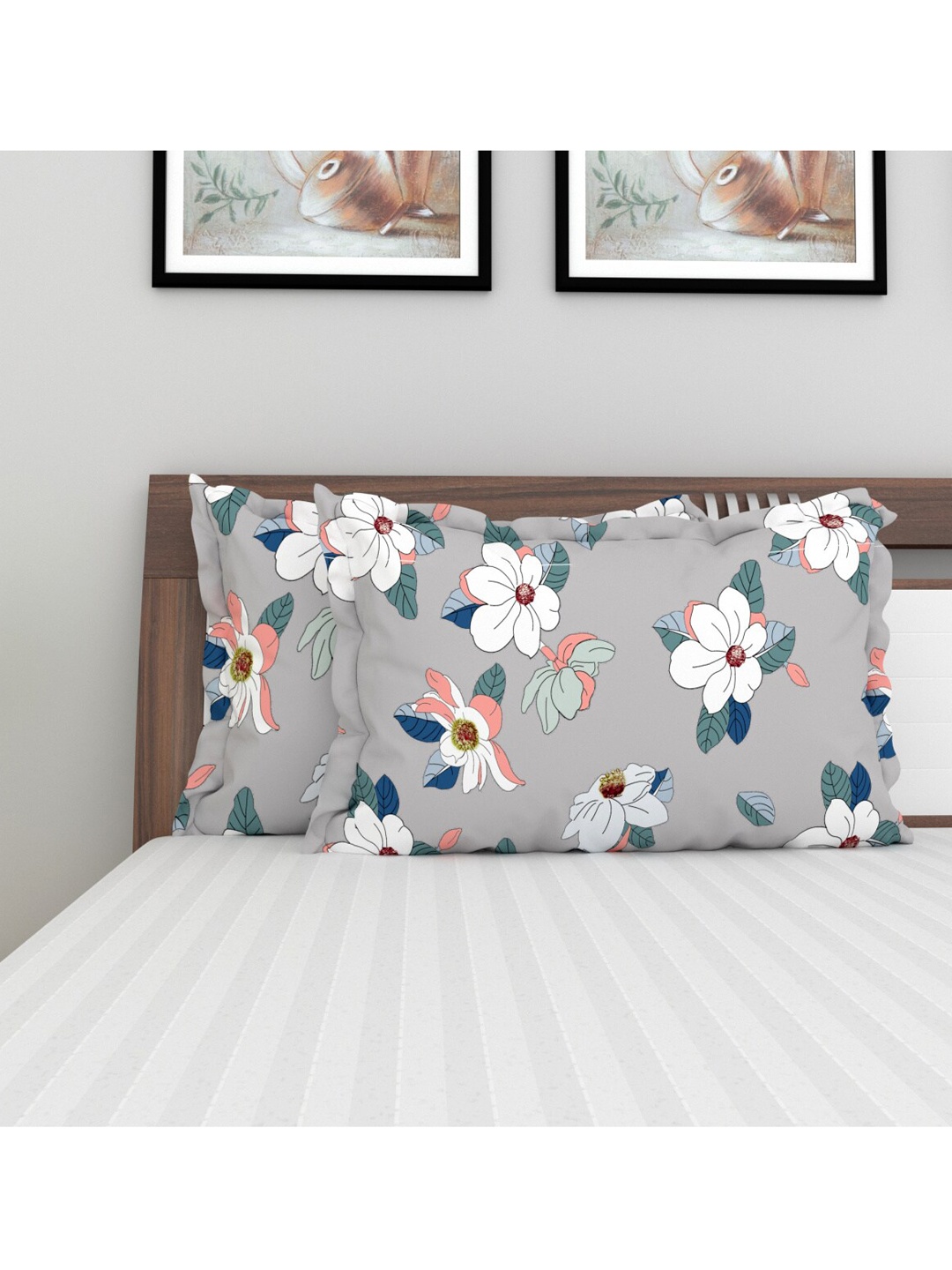 

Home Centre Multicoloured Set Of 6 Printed Pillow Covers, Multi