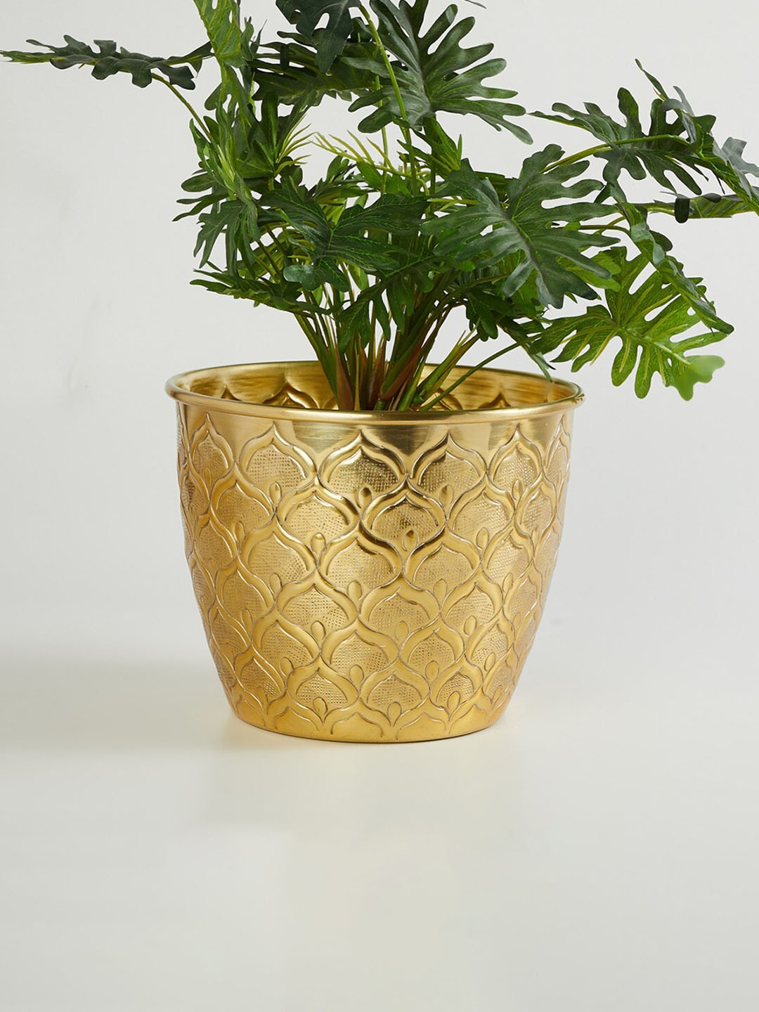 

Home Centre Gold-Toned Solid Aluminium Large Planter