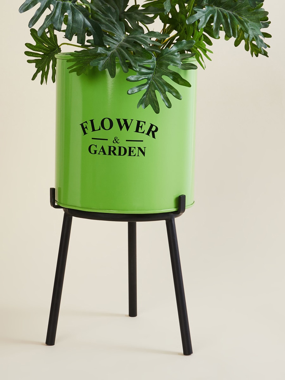 

Home Centre Green Printed Planters With Stand
