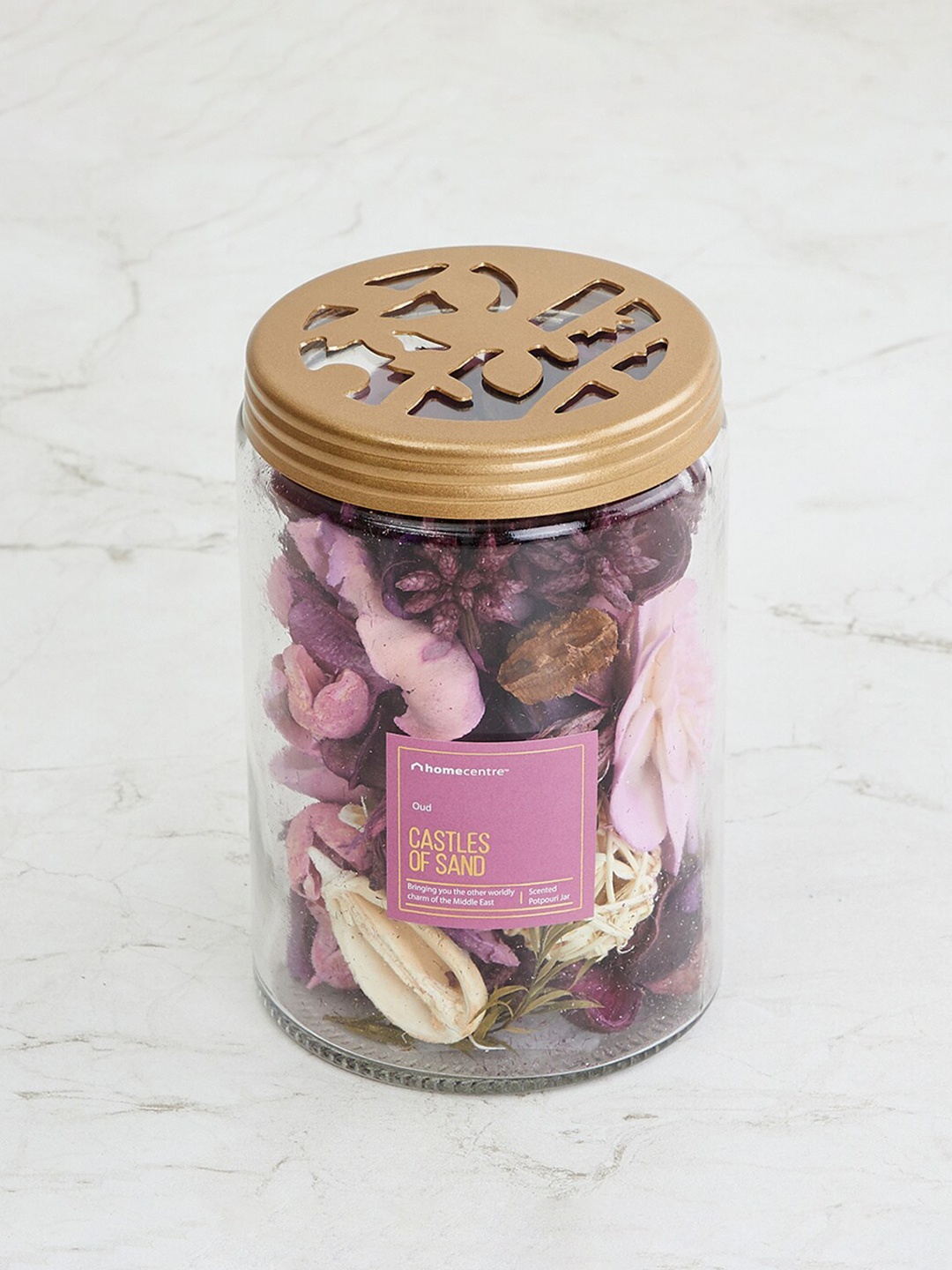 

Home Centre Purple Potpourri Glass Jar