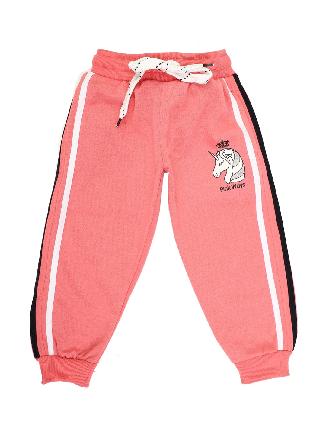 

V-Mart Boys Pink Easy Wash Cotton Fleece Joggers Trousers