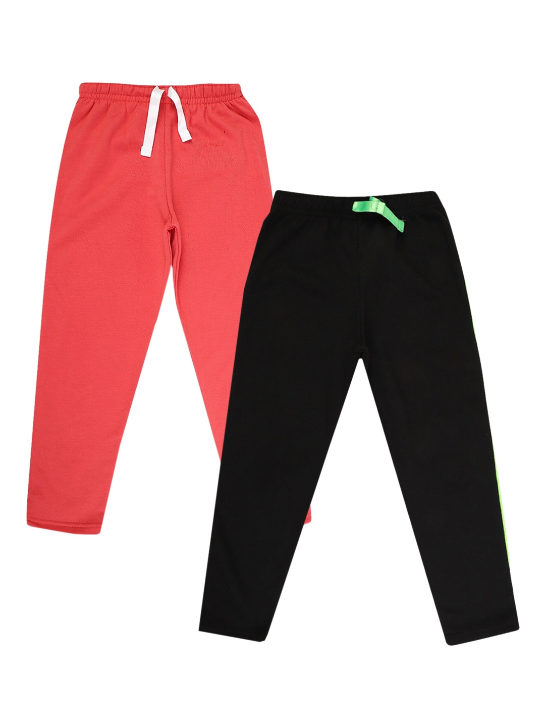 

V-Mart Boys Pack of 2 Solid Cotton Fleece Track Pants, Black