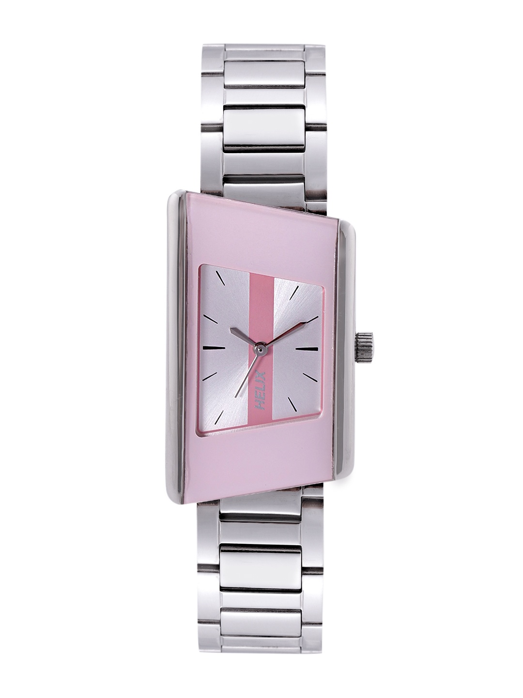 

Helix Women Brass Dial & Stainless Steel Bracelet Style Straps Analogue Watch TW046HL03, Pink