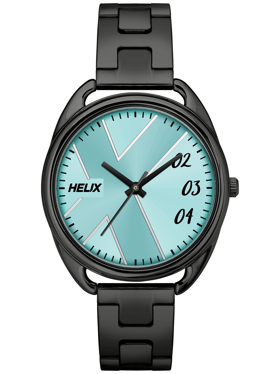 

Helix Women Brass Printed Dial & Leather Straps Analogue Watch TW043HL11, Blue