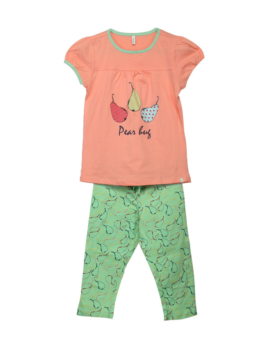 

United Colors of Benetton Girls Pink & Green Lounge Set