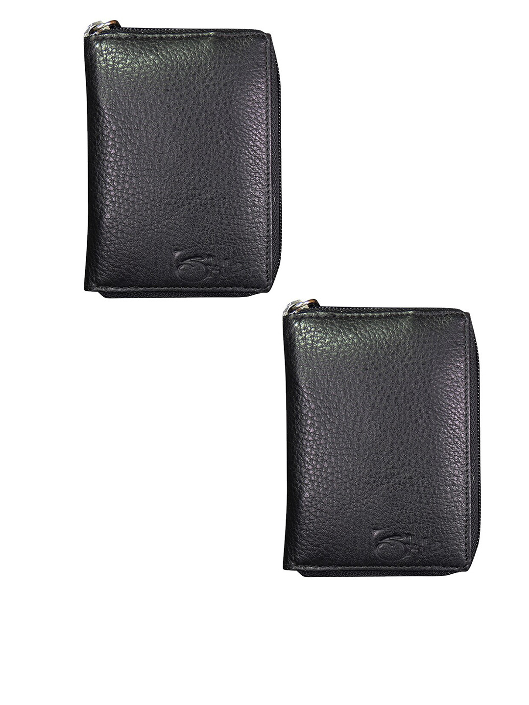 

Style SHOES Unisex Black Set of 2 Textured RFID Leather Card Holders