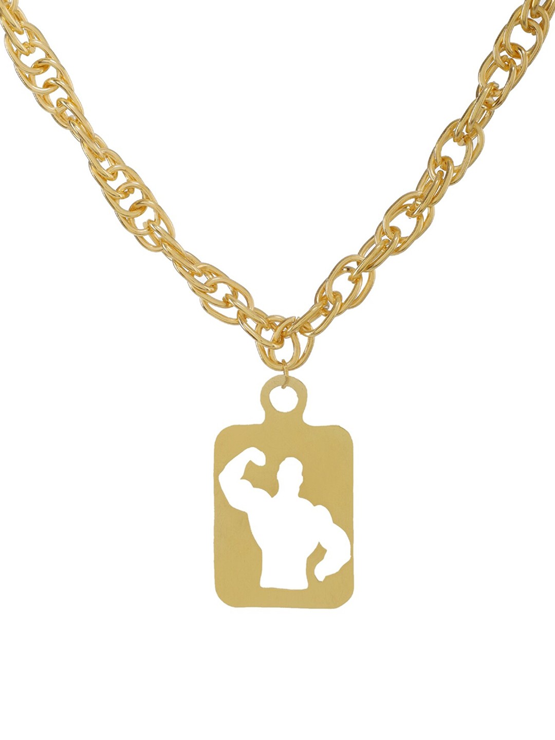 

Goldnera Men Gold-Plated Brass Pendant With Chain