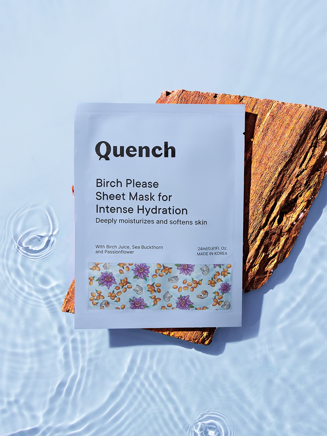 

Quench Botanics Birch Please Face Sheet Mask for Intense Hydration with Birch Juice - 24ml, White