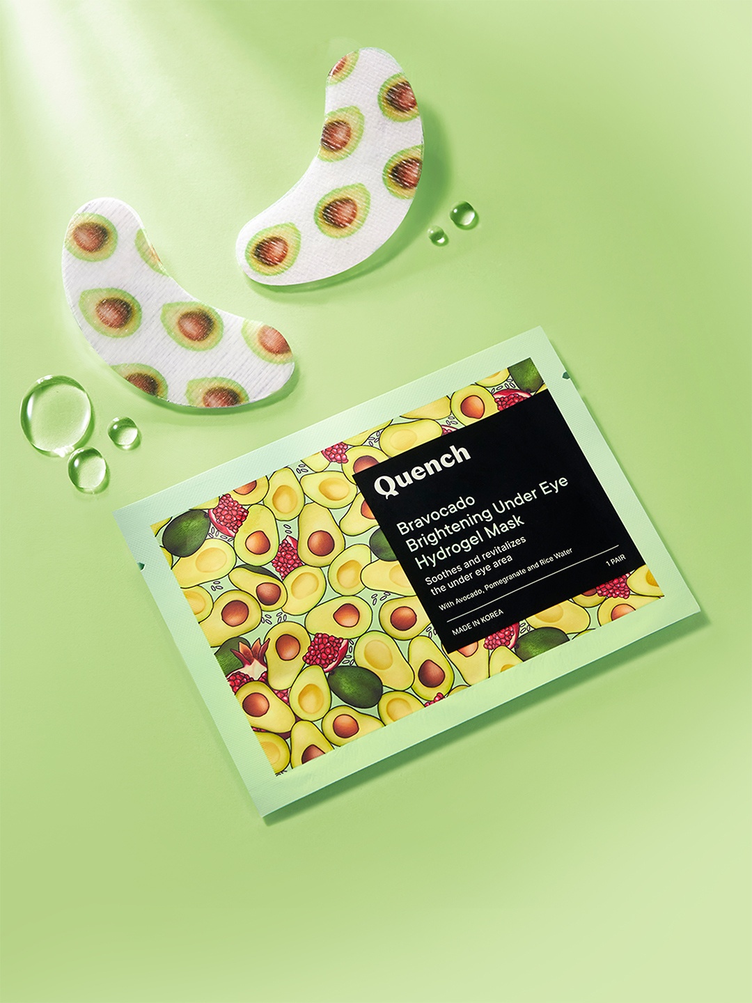 

Quench Vitamin E Under Eye Patches To Instantly Brighten & Depuff Under Eyes, Green