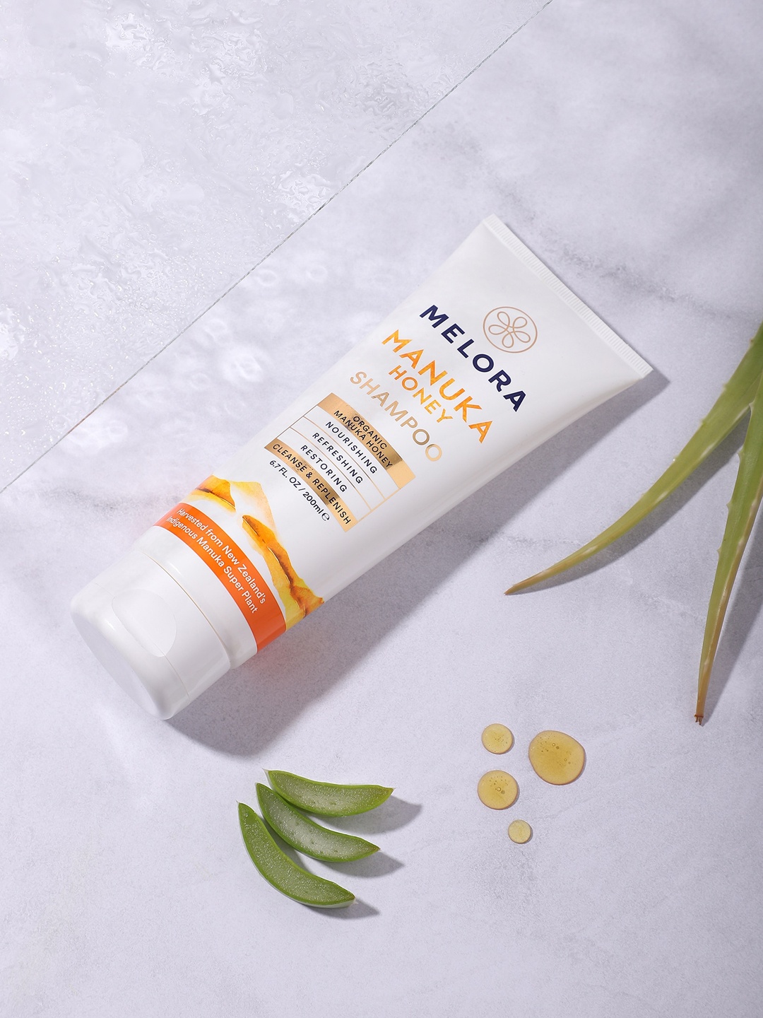 

MELORA Manuka Honey Shampoo - Cleanse & Replenish 200ml, White