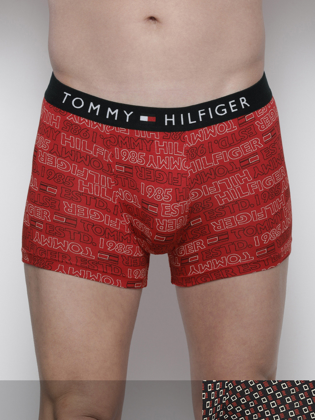 

Tommy Hilfiger Men Pack Of 2 Printed Trunks, Red