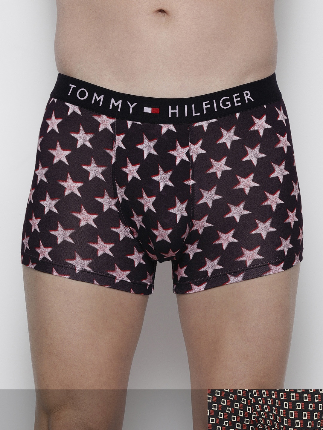 

Tommy Hilfiger Men Pack Of 2 Black Printed Trunks