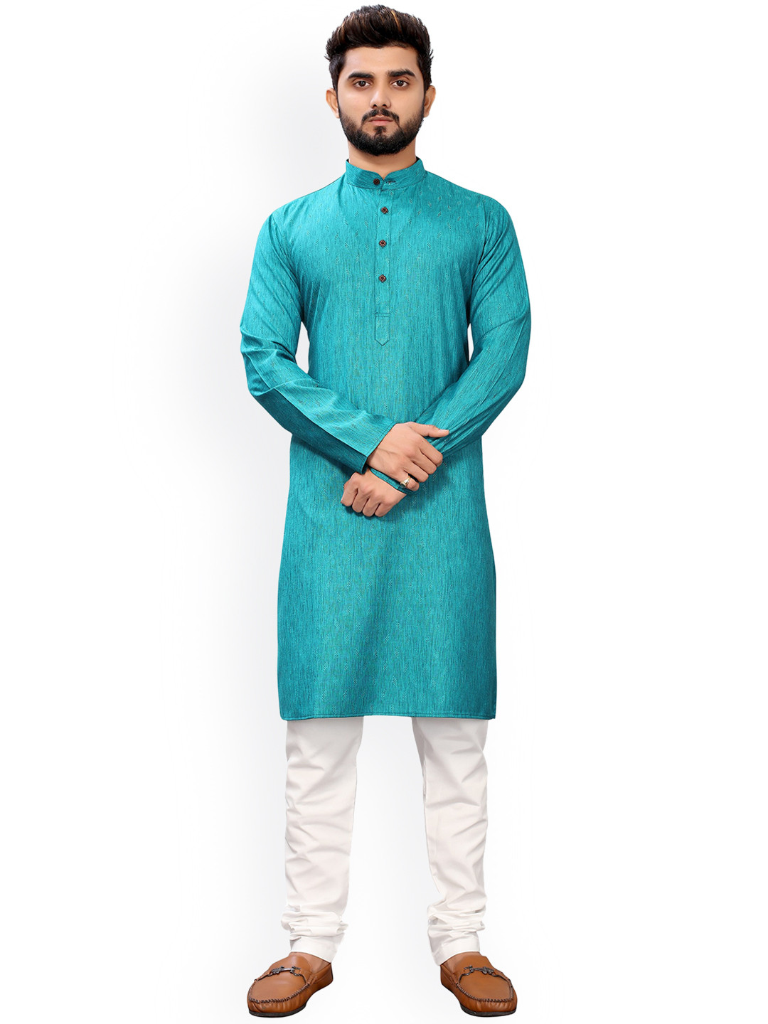 

Nimayaa Men Blue Kurta with Churidar